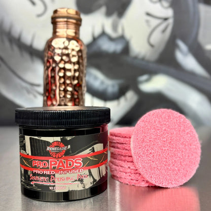 Renegade Products Pro Pads: Renegade Pro Red-Infused Polishing Pads (10 Count) - Synthetic Pads for Aggressive Cutting & Metal Polishing